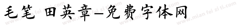毛笔 田英章字体转换